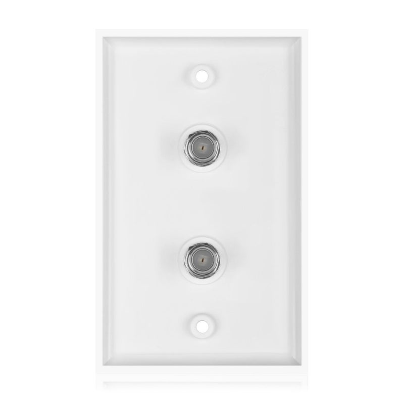 ICESPRING Dual Coaxial F Connector Wall Plate White for Cable TV Satellite Antenna Ethernet Digital Audio S PDIF - Image 3